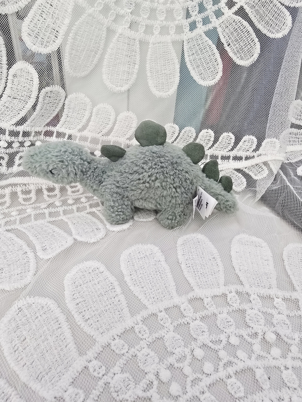 Jellycat Plush Stegosaurus in Sage Green with Dark Green Plates 8"